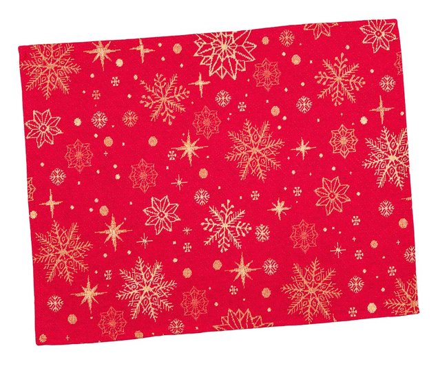 Серветка-підкладка новорічна "Сніжна ніч" (золотий люрекс)