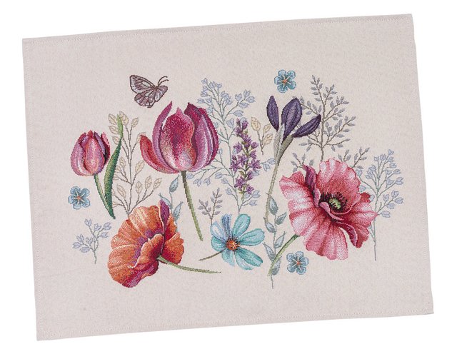 Серветка-підкладка під тарілку гобеленова "Польові квіти", 37x49