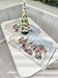 Новорічна серветка-підкладка «Різдвяні канікули» (Срібний люрекс), 33x53