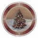 Серветка-підкладка кругла новорічна гобеленова "Карпатська ніч" (золотий люрекс)