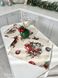 Новорічна серветка-підкладка «Різдвяні прикраси» (Срібний люрекс), 34x44