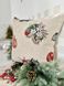 Новорічна одностороння наволочка «Різдвяні прикраси» (Срібний люрекс), 45x45