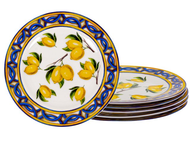 Набір тарілок "Сіцилійський лимон" 6 шт 19 см