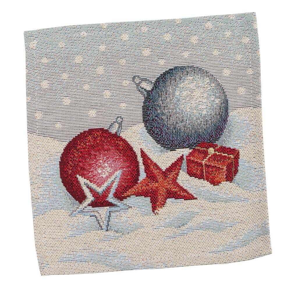 Серветка-підкладка новорічна гобеленова "Квітчасте Різдво" (без люрекса)