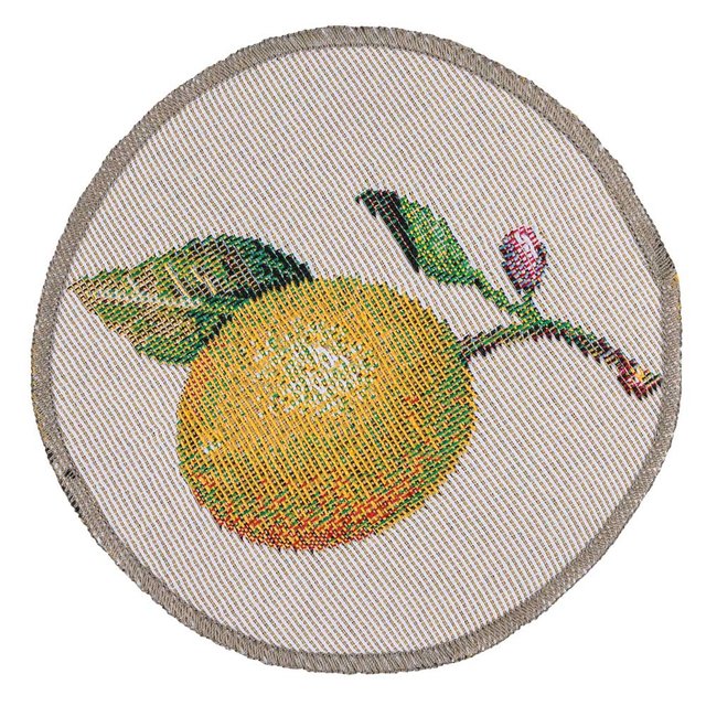 Серветка-підкладка гобеленова "Лимонний букет", Ø10