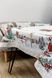 Скатертина новорічна гобеленова з велюром Святковий дім (З люрексом) 135х140см