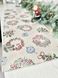 Новорічна гобеленова доріжка на стіл «Різдвяні віночки» (срібний люрекс), 37x100