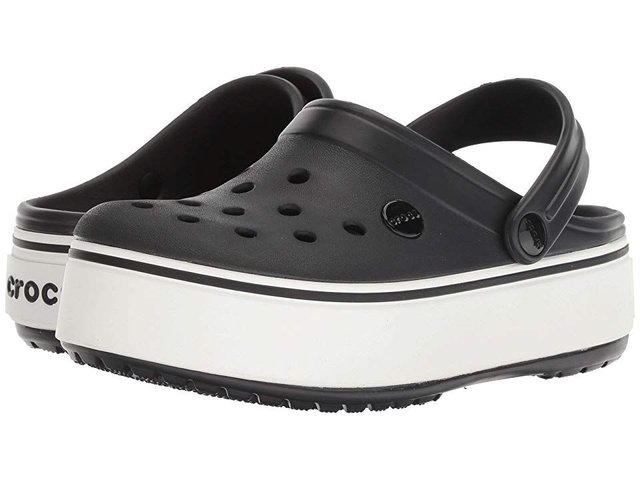 Crocs Crocband Platform​ Black White - (36) - (22.5-23.2cm)