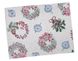 Новорічна серветка-підкладка «Різдвяні віночки» (срібний люрекс), 34x44