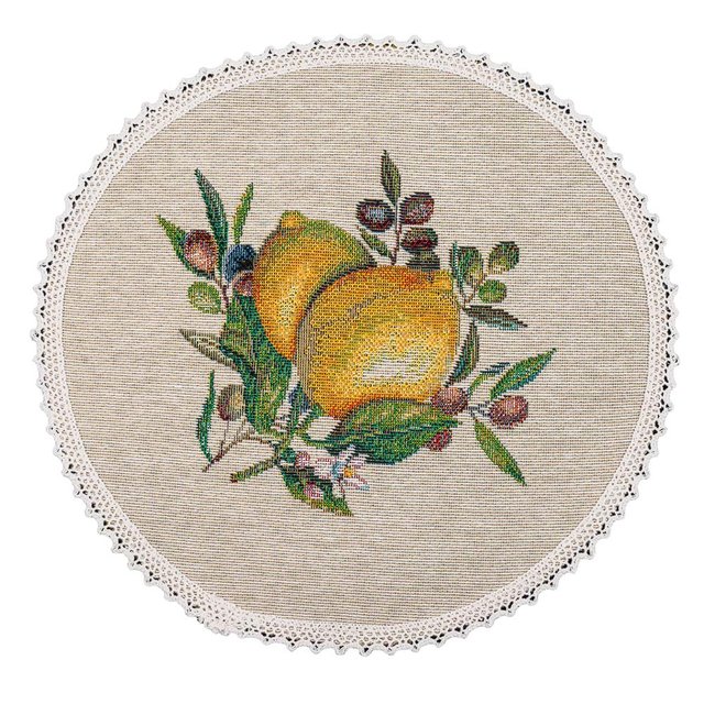 Серветка-підкладка гобеленова "Лимонний візерунок"